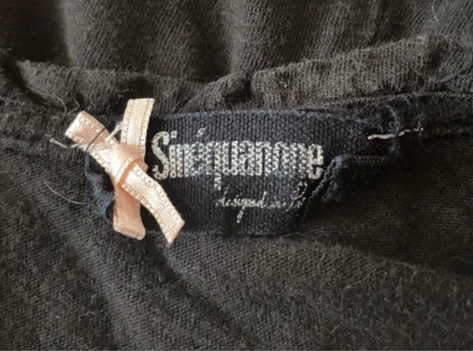 Top negro Sinéquanone S/M - Mangas abombadas tipo globo - Cremallera en la espalda - Blusa fluida – photo 2